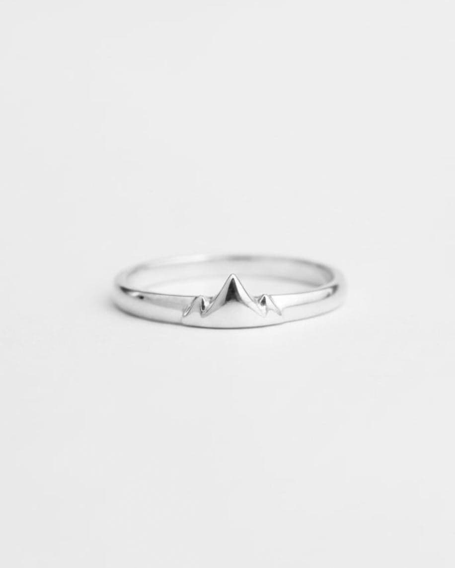Anel de Prata Montanha MInimalista