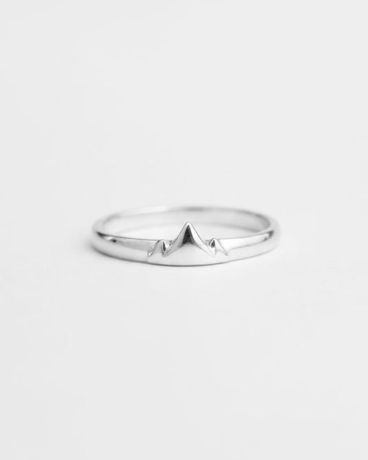 Anel de Prata Montanha MInimalista