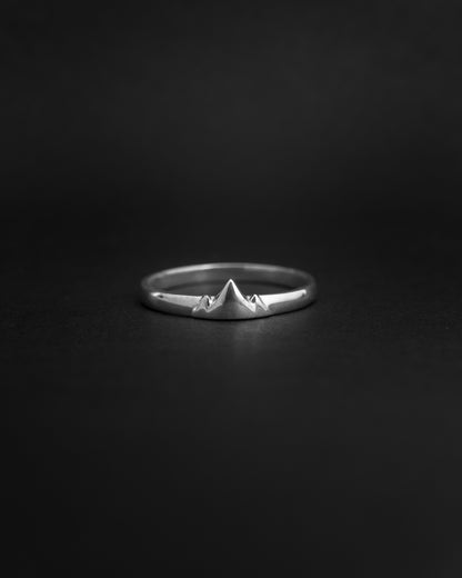 Anel de Prata Montanha MInimalista