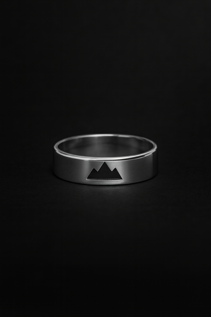 Anel Contorno Montanha Minimalista